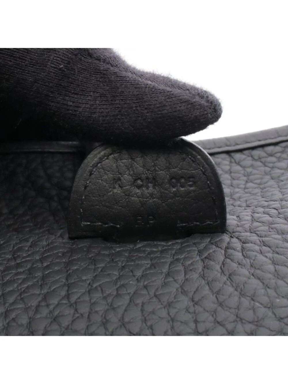 Hermes Shoulder Bag Evelyne 3 Trois PM Black Leather
